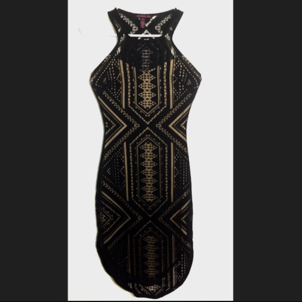Black tribal pattern dress from Macy’s